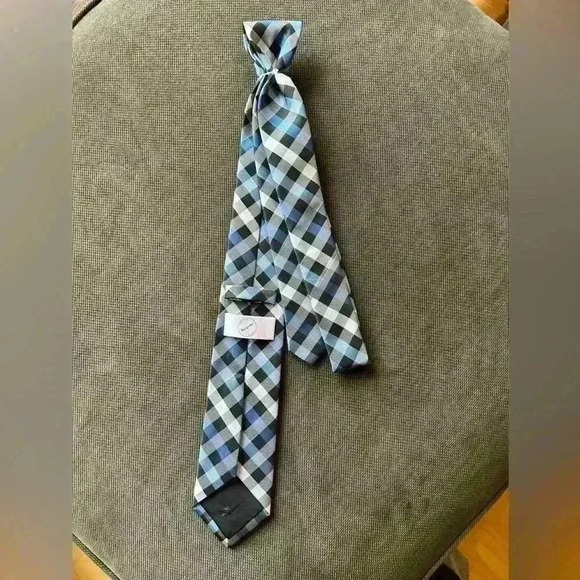 NWOT - Kohl’s Bespoke Blue Plaid Necktie - Picture 2 of 3